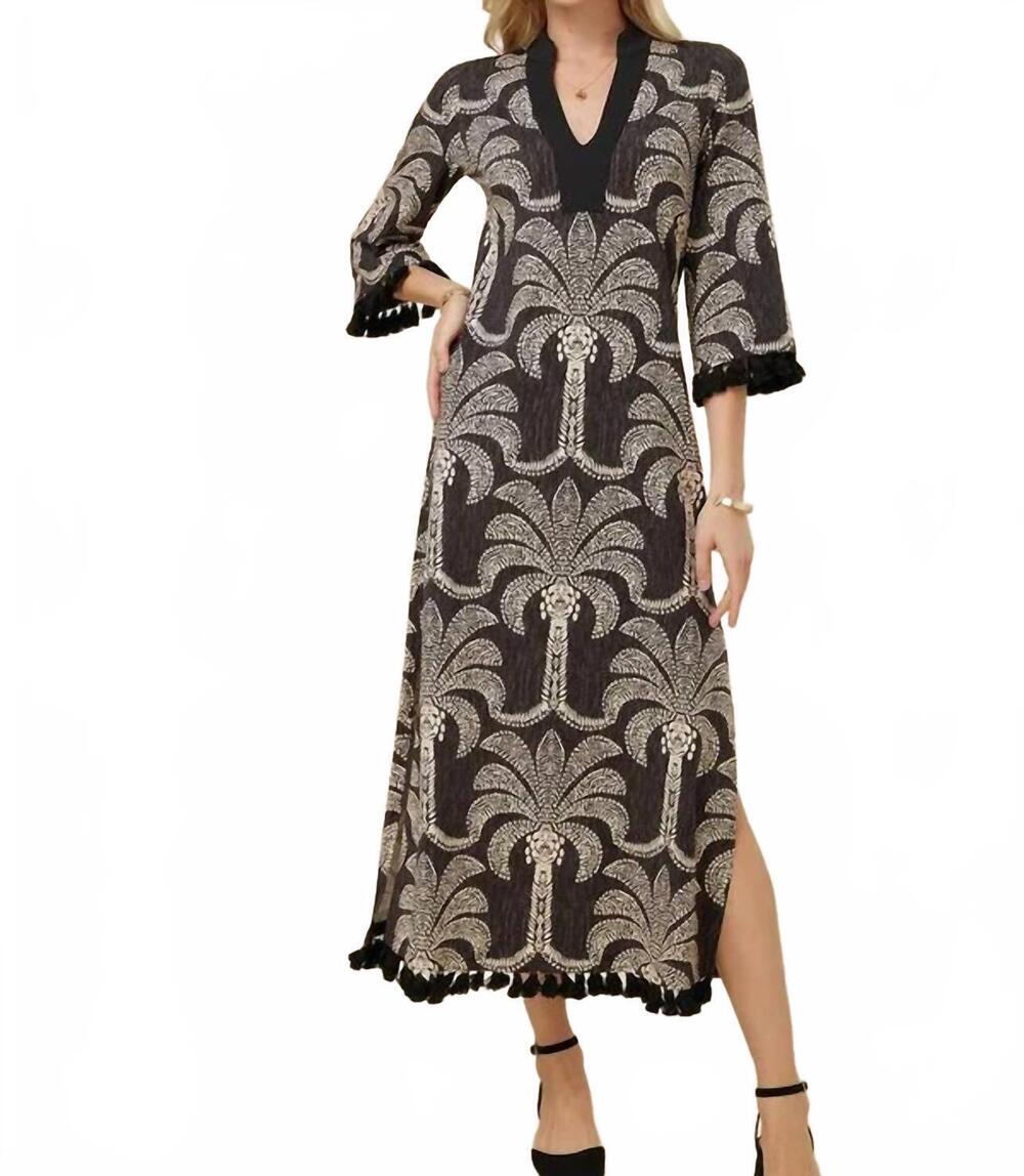 NEW SPARTINA 449 brianna midi dress in bridge street palms black